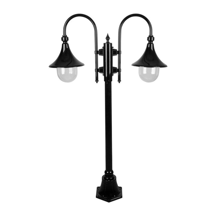 Buy Post Lights Australia Monaco Post 2 Lights H1400mm Black Aluminium - 15825