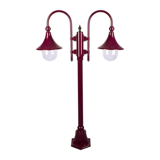 Buy Post Lights Australia Monaco Post 2 Lights H1400mm Burgundy Aluminium - 15826