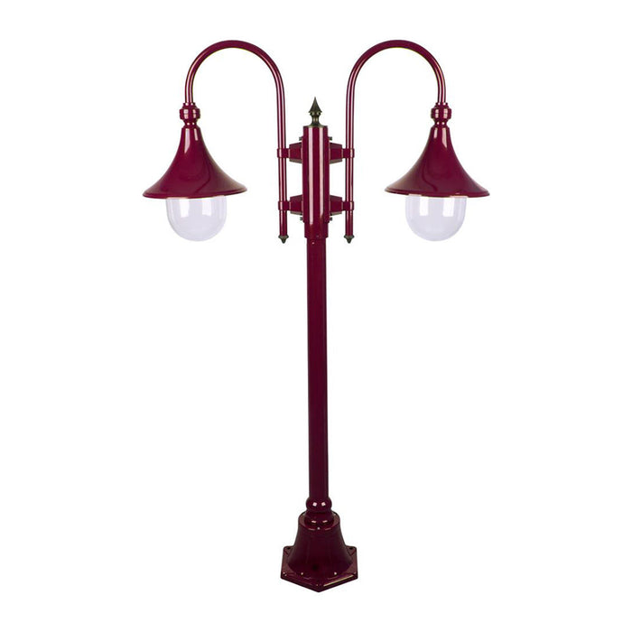 Buy Post Lights Australia Monaco Post 2 Lights H1400mm Burgundy Aluminium - 15826
