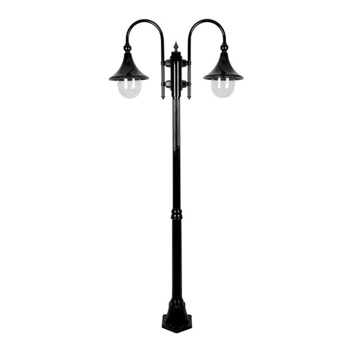 Buy Post Lights Australia Monaco Post 2 Lights H2020mm Black Aluminium - 15837