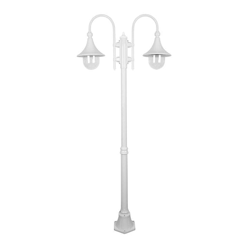 Buy Post Lights Australia Monaco Post 2 Lights H2020mm White Aluminium - 15841