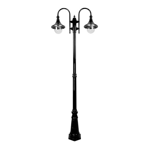 Buy Post Lights Australia Monaco Post 2 Lights H2400mm Black Aluminium - 15849