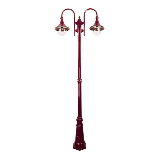 Buy Post Lights Australia Monaco Post 2 Lights H2400mm Burgundy Aluminium - 15850