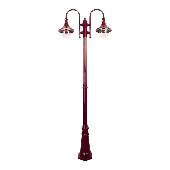 Buy Post Lights Australia Monaco Post 2 Lights H2400mm Burgundy Aluminium - 15850
