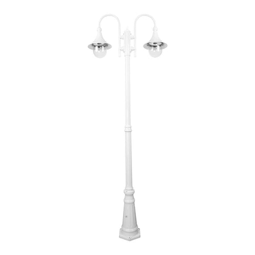 Buy Post Lights Australia Monaco Post 2 Lights H2400mm White Aluminium - 15853
