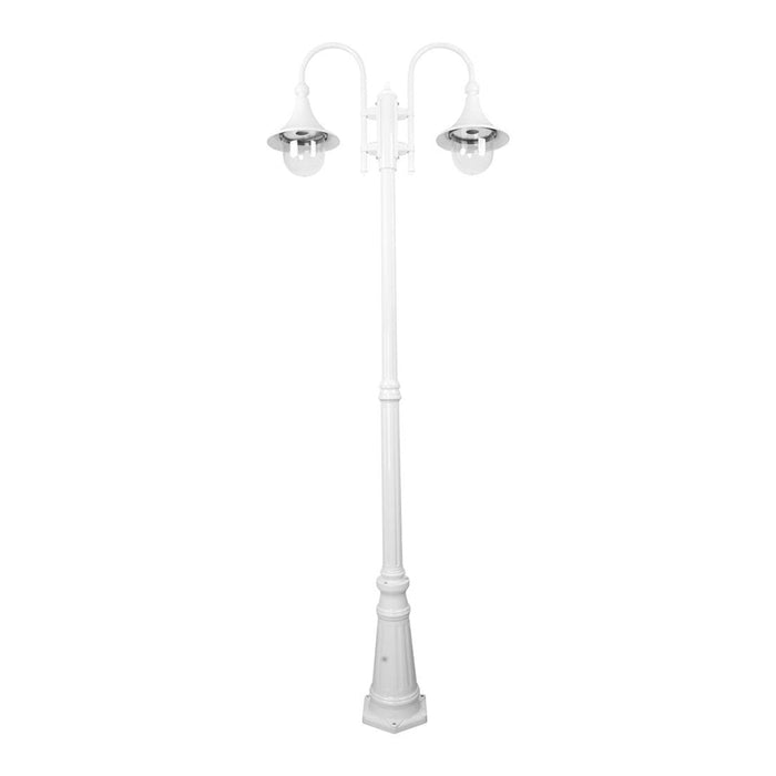 Buy Post Lights Australia Monaco Post 2 Lights H2400mm White Aluminium - 15853