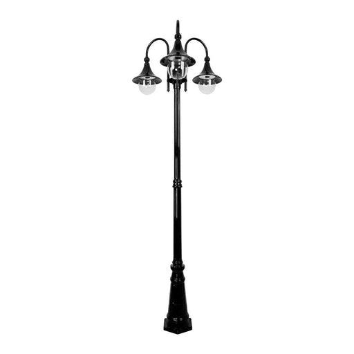 Buy Post Lights Australia Monaco Post 3 Lights H2400mm Black Aluminium - 15855