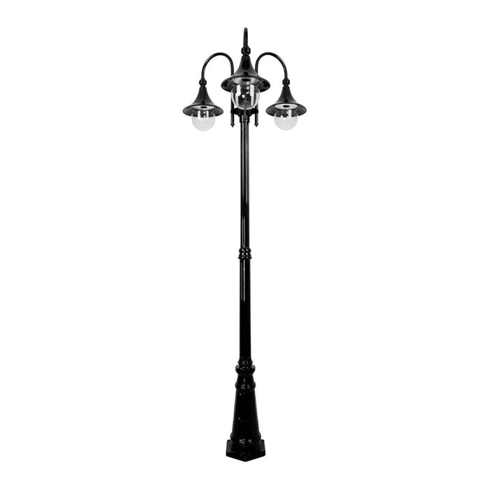 Buy Post Lights Australia Monaco Post 3 Lights H2400mm Black Aluminium - 15855