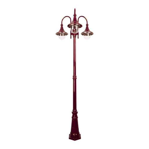 Buy Post Lights Australia Monaco Post 3 Lights H2400mm Burgundy Aluminium - 15856