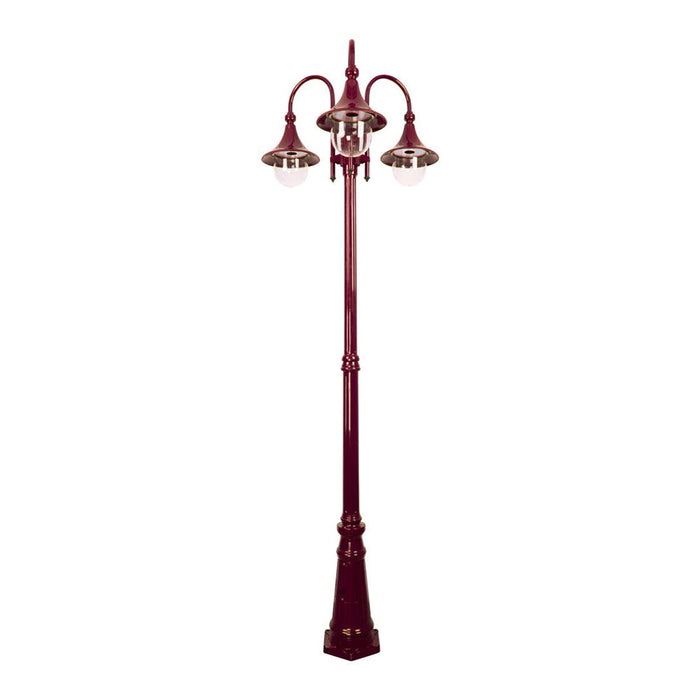 Buy Post Lights Australia Monaco Post 3 Lights H2400mm Burgundy Aluminium - 15856