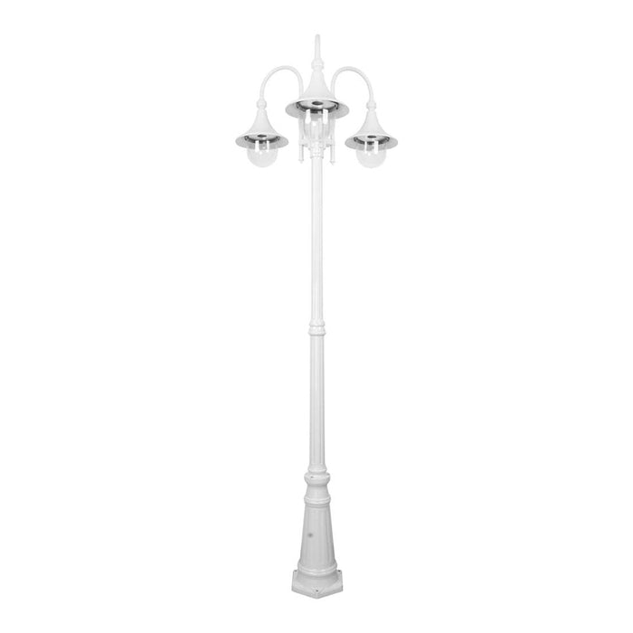 Buy Post Lights Australia Monaco Post 3 Lights H2400mm White Aluminium - 15859