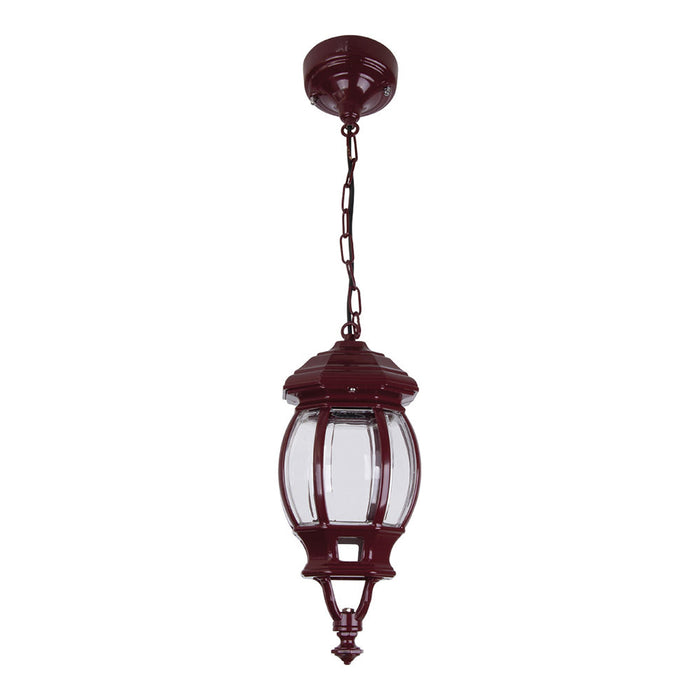 Buy Outdoor Pendant Lights Australia Vienna Outdoor Pendant Light Burgundy Aluminium - 15880