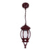 Buy Outdoor Pendant Lights Australia Vienna Outdoor Pendant Light Burgundy Aluminium - 15880