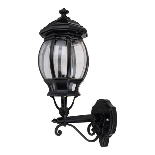 Buy Outdoor Wall Lanterns Australia Vienna Outdoor Wall Lantern Up Bracket H510mm Black Aluminium - 15885