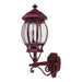 Buy Outdoor Wall Lanterns Australia Vienna Outdoor Wall Lantern Up Bracket H510mm Burgundy Aluminium - 15886