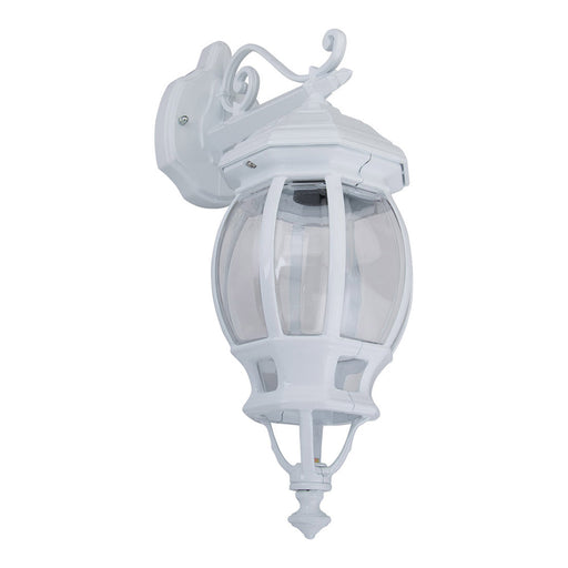 Buy Outdoor Wall Lanterns Australia Vienna Outdoor Wall Lantern Down Bracket H510mm White Aluminium - 15895