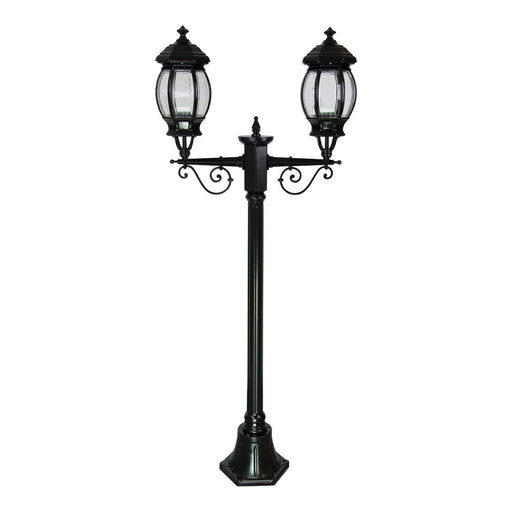Buy Post Lights Australia Vienna Post 2 Lights H1430mm Black Aluminium - 15909