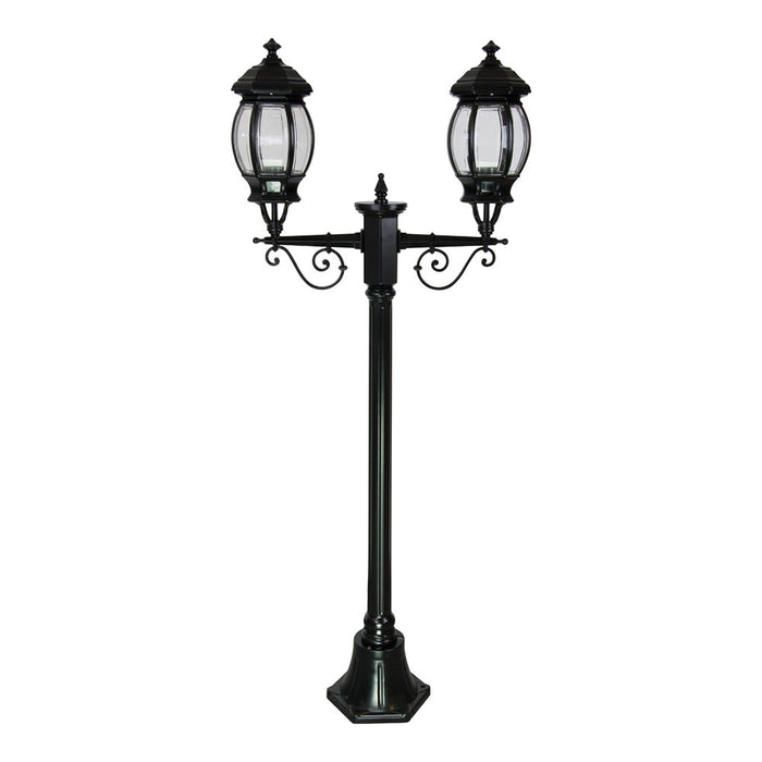 Buy Post Lights Australia Vienna Post 2 Lights H1430mm Black Aluminium - 15909