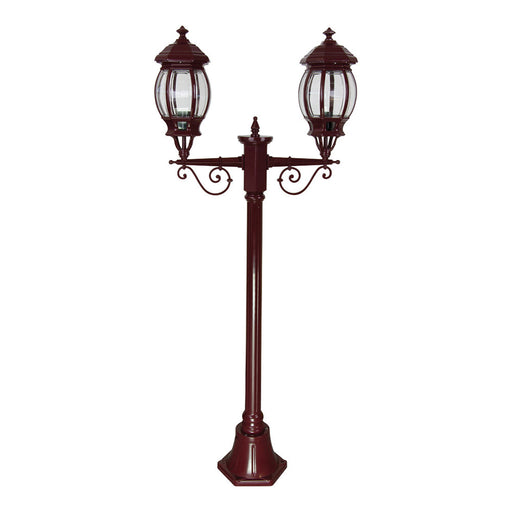 Buy Post Lights Australia Vienna Post 2 Lights H1430mm Burgundy Aluminium - 15910