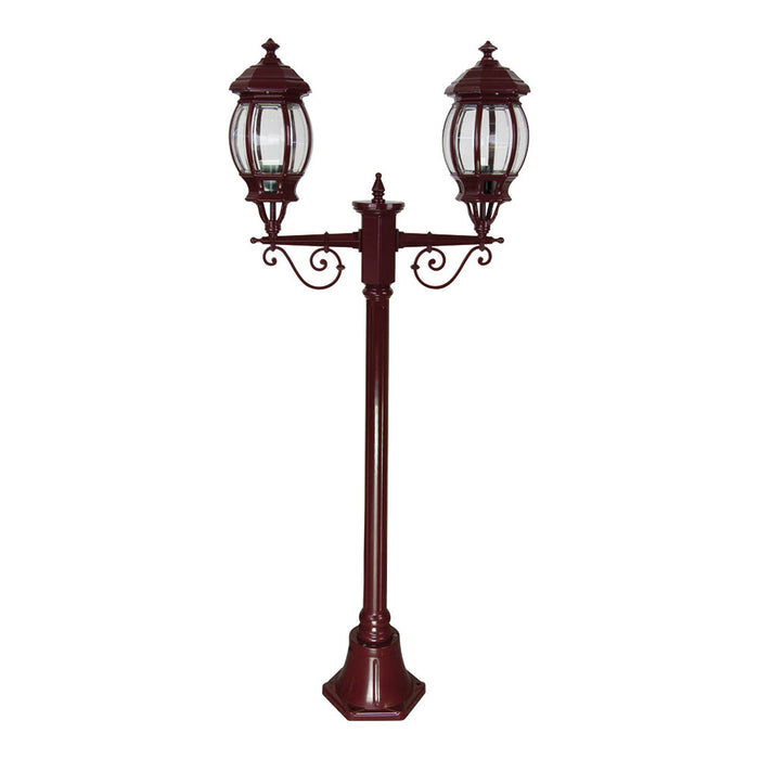 Buy Post Lights Australia Vienna Post 2 Lights H1430mm Burgundy Aluminium - 15910