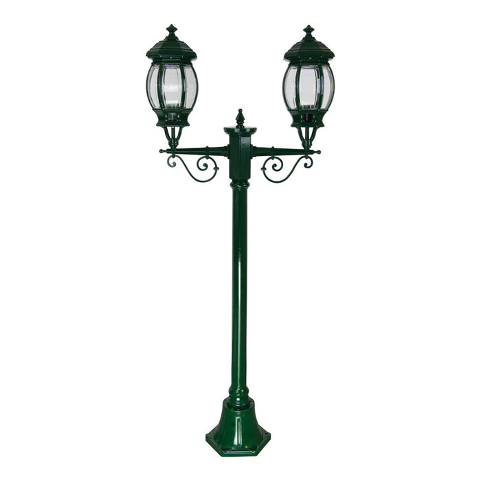Buy Post Lights Australia Vienna Post 2 Lights H1430mm Green Aluminium - 15911