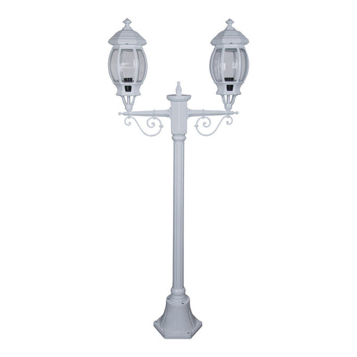 Buy Post Lights Australia Vienna Post 2 Lights H1430mm White Aluminium - 15913