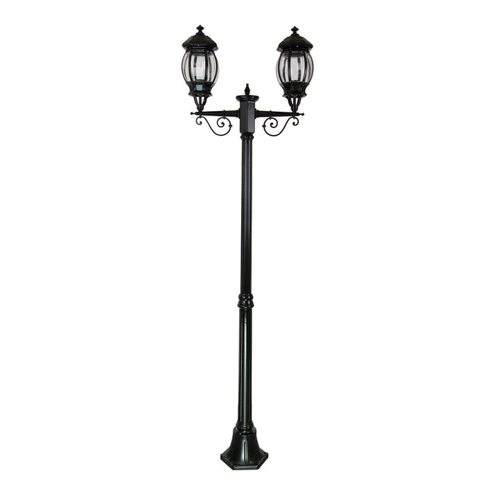 Buy Post Lights Australia Vienna Post 2 Lights H2060mm Black Aluminium - 15921
