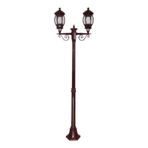 Buy Post Lights Australia Vienna Post 2 Lights H2060mm Burgundy Aluminium - 15922