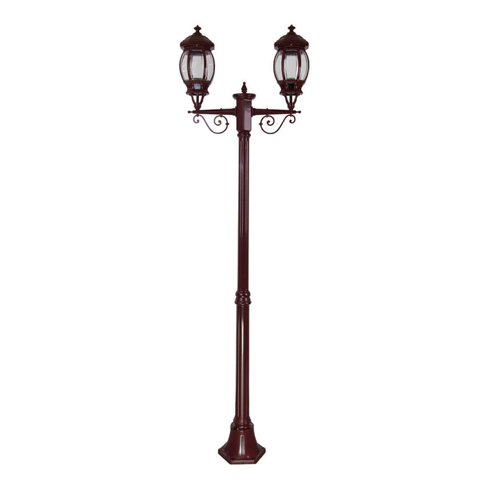 Buy Post Lights Australia Vienna Post 2 Lights H2060mm Burgundy Aluminium - 15922