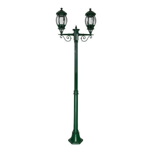 Buy Post Lights Australia Vienna Post 2 Lights H2060mm Green Aluminium - 15923