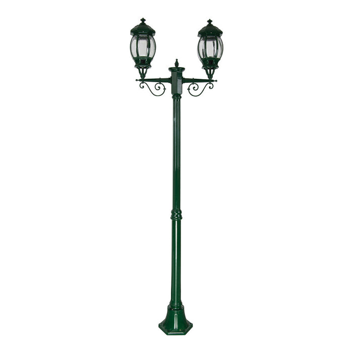 Buy Post Lights Australia Vienna Post 2 Lights H2060mm Green Aluminium - 15923
