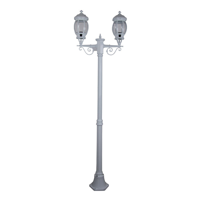 Buy Post Lights Australia Vienna Post 2 Lights H2060mm White Aluminium - 15925
