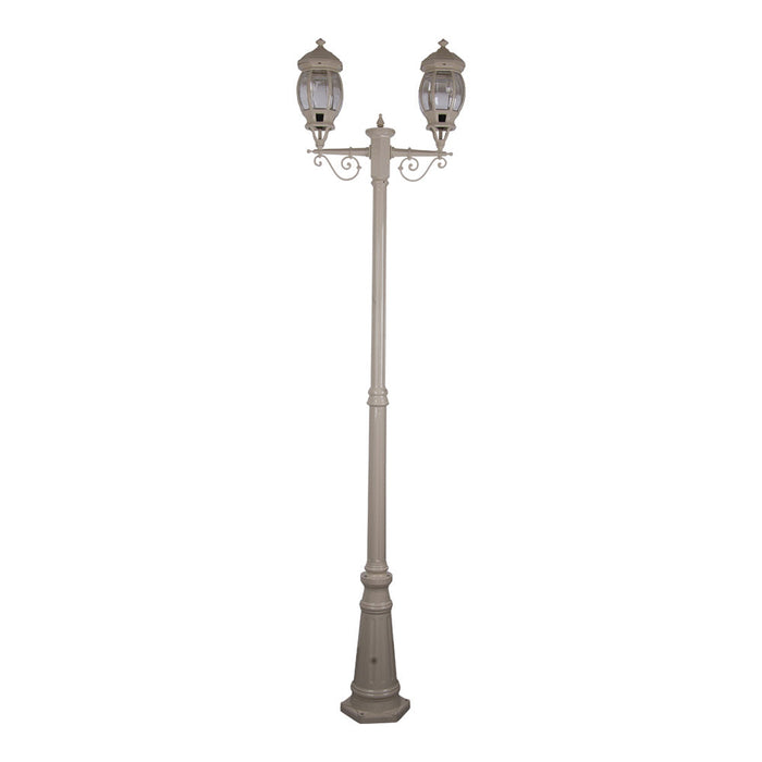 Buy Post Lights Australia Vienna Post 2 Lights H2410mm Beige Aluminium - 15932