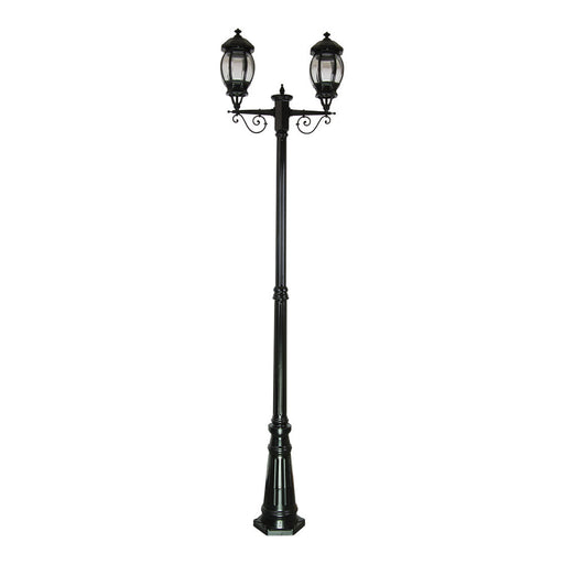 Buy Post Lights Australia Vienna Post 2 Lights H2410mm Black Aluminium - 15933