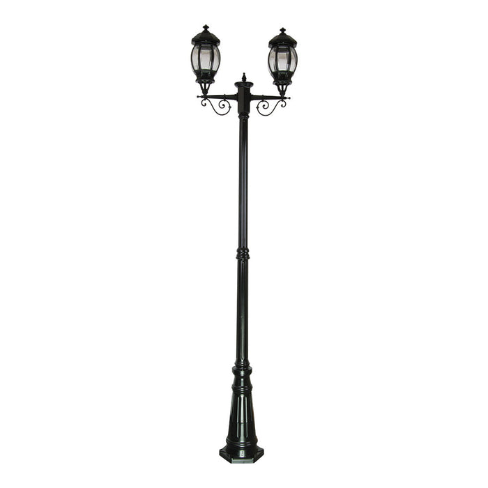 Buy Post Lights Australia Vienna Post 2 Lights H2410mm Black Aluminium - 15933