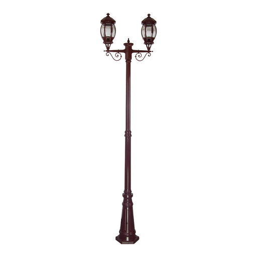 Buy Post Lights Australia Vienna Post 2 Lights H2410mm Burgundy Aluminium - 15934