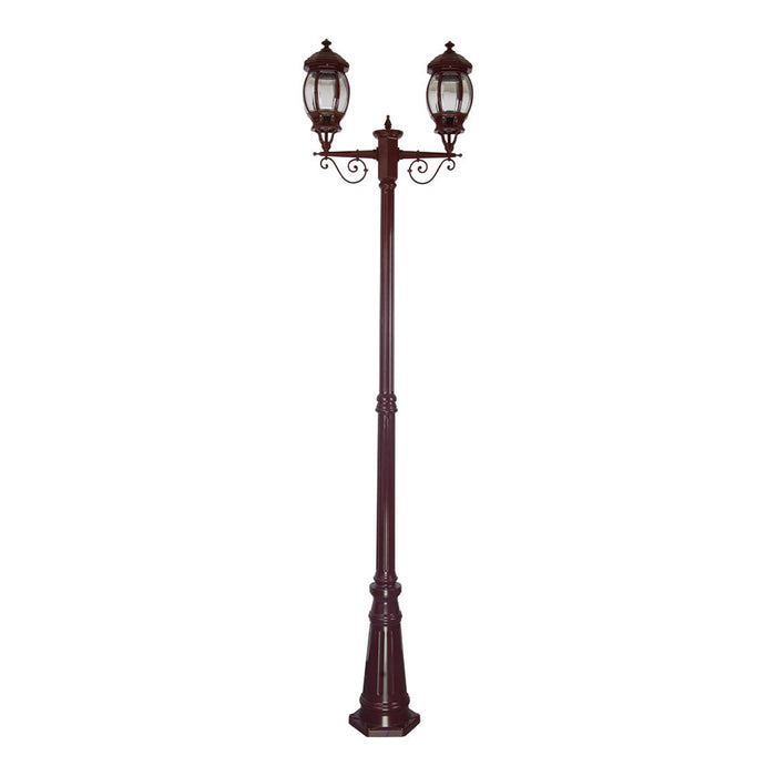 Buy Post Lights Australia Vienna Post 2 Lights H2410mm Burgundy Aluminium - 15934