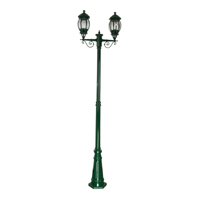 Buy Post Lights Australia Vienna Post 2 Lights H2410mm Green Aluminium - 15935