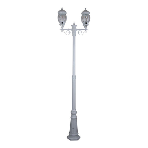 Buy Post Lights Australia Vienna Post 2 Lights H2410mm White Aluminium - 15937
