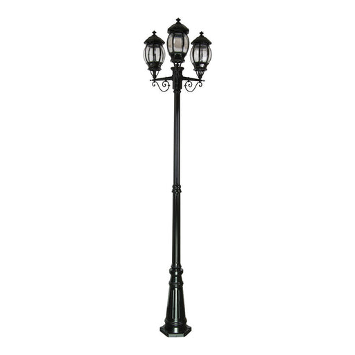 Buy Post Lights Australia Vienna Post 3 Lights H2410mm Black Aluminium - 15939