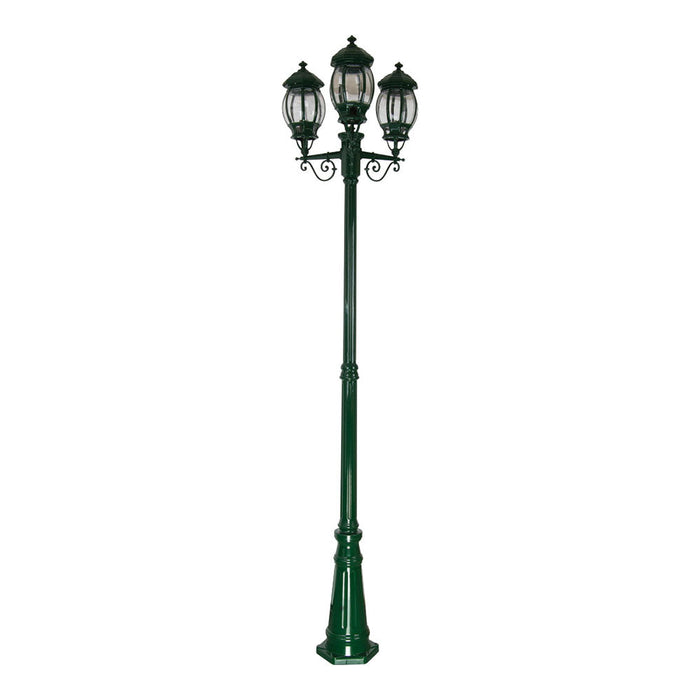 Buy Post Lights Australia Vienna Post 3 Lights H2410mm Green Aluminium - 15941