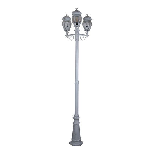 Buy Post Lights Australia Vienna Post 3 Lights H2410mm White Aluminium - 15943
