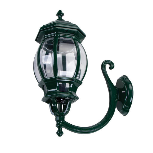 Buy Outdoor Wall Lanterns Australia Vienna Outdoor Wall Lantern Up Bracket H625mm Green Aluminium - 16126