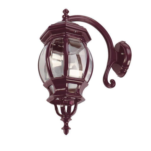 Buy Outdoor Wall Lanterns Australia Vienna Outdoor Wall Lantern Down Bracket H625mm Burgundy Aluminium - 16130