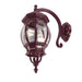 Buy Outdoor Wall Lanterns Australia Vienna Outdoor Wall Lantern Down Bracket H625mm Burgundy Aluminium - 16130