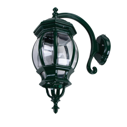 Buy Outdoor Wall Lanterns Australia Vienna Outdoor Wall Lantern Down Bracket H625mm Green Aluminium - 16131