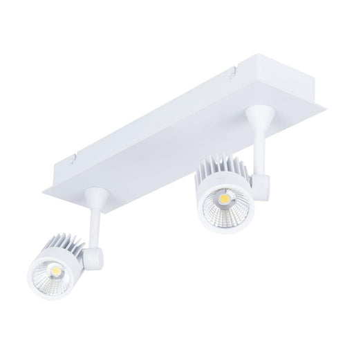 Buy Spotlights Australia Jet LED Spot 2 Lights 20W White Aluminium 3000K - 20650
