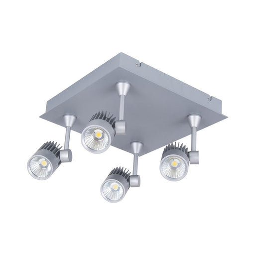 Buy Spotlights Australia Jet Square LED Spot 4 Lights 40W Silver Aluminium 3000K - 20664