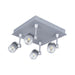 Buy Spotlights Australia Jet Square LED Spot 4 Lights 40W Silver Aluminium 3000K - 20664