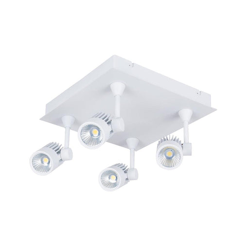 Buy Spotlights Australia Jet Square LED Spot 4 Lights 40W White Aluminium 5000K - 20663